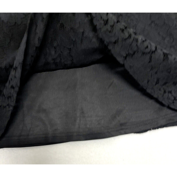 Lulus Black Lace Flair Mini Dress Small Whimsigoth Fairy Grunge Wednesday Adams - Picture 8 of 13